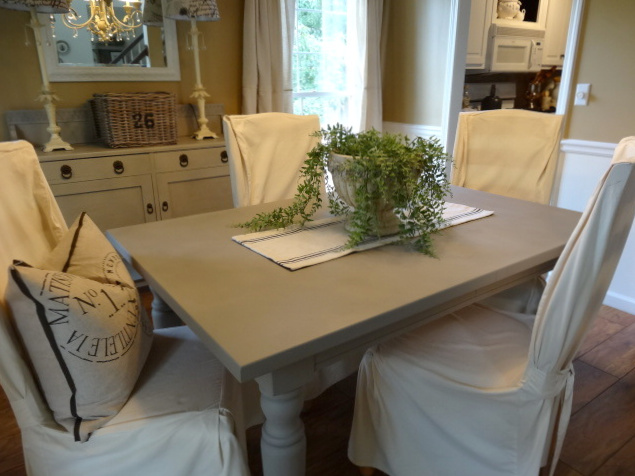 Almacén de inspiraciones: kelly pinta la mesa del comedor