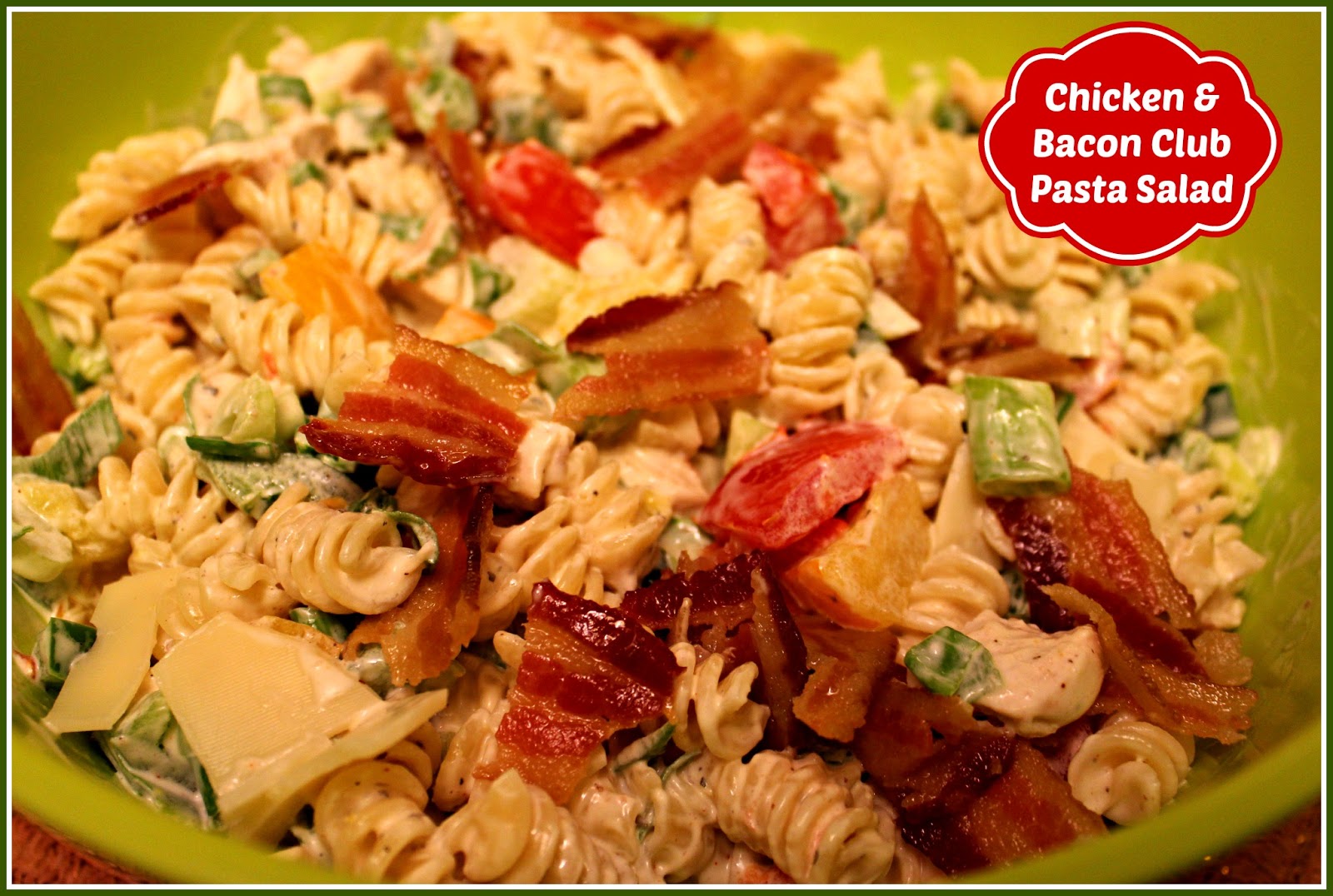 Sweet Tea and Cornbread Chicken & Bacon Club Pasta Salad!