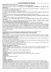 Imprimir - A CAUSA PRIMÁRIA DO CÂNCER A CAUSA PRIMÁRIA DO CÂNCER