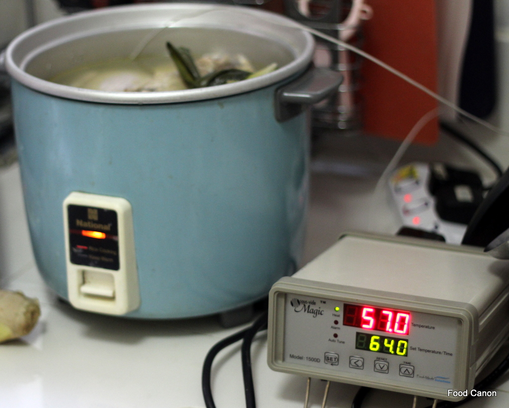 Perfecting Hainanese Chicken Rice at home using the Sous Vide method