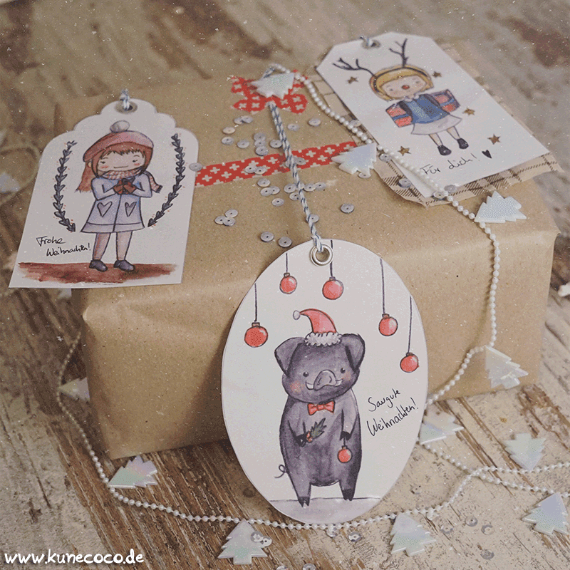 KuneCoco • Blogging under the mistletoe • Illustrierte Geschenkanhänger zum Ausdrucken KuneCoco • Blogging under the mistletoe • Illustrierte Geschenkanhänger zum Ausdrucken