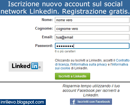 iscrizione linkedin