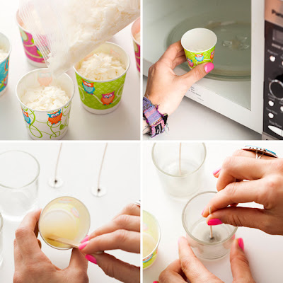 Crea tus propias velas con crayones con diseño color block Crea tus propias velas con crayones con diseño color block