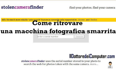 ritrovare macchina fotografica smarrita