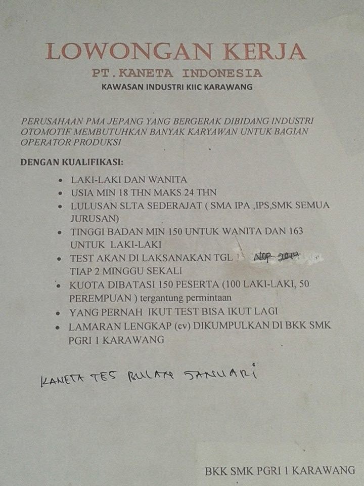 Featured image of post Bkk Smkn 2 Karawang Kami bkk smk negeri 1 kota serang berkrjasama denagn pt mitra muda reksa mandiri yang merupakan pjtki resmi rekomendasi disnaker provinsi banten