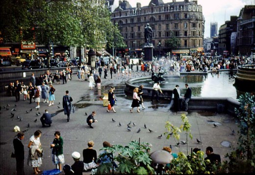 Check Out What Trafalgar Square Looked Like  in 1950 