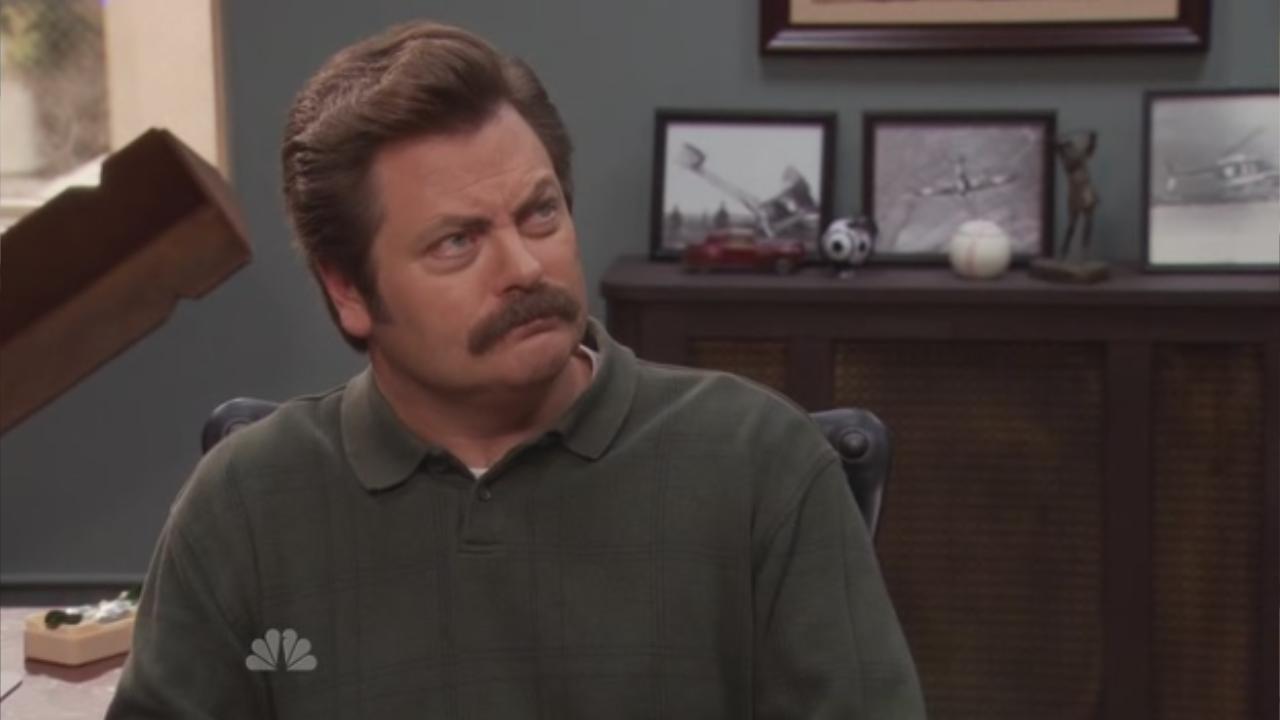 Rachelle and Cinema Ron Swanson