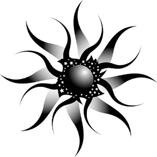 Tribal Sun Tattoos - Flash Tattoo Designs