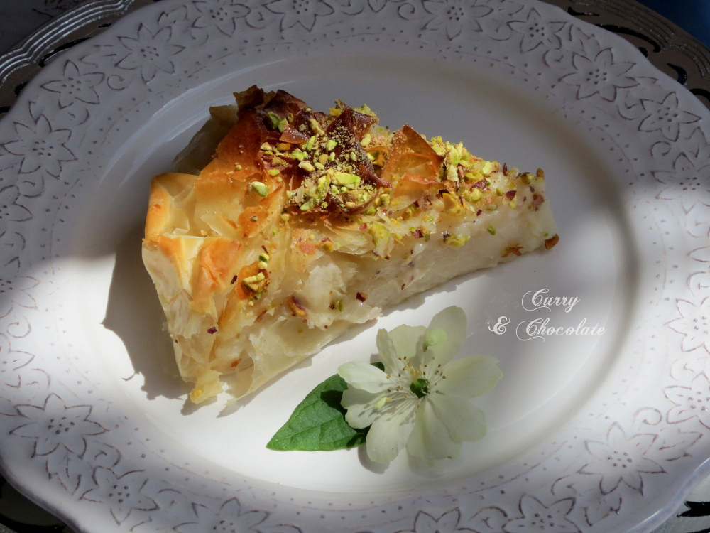 Milk phyllo pie Milk phyllo pie