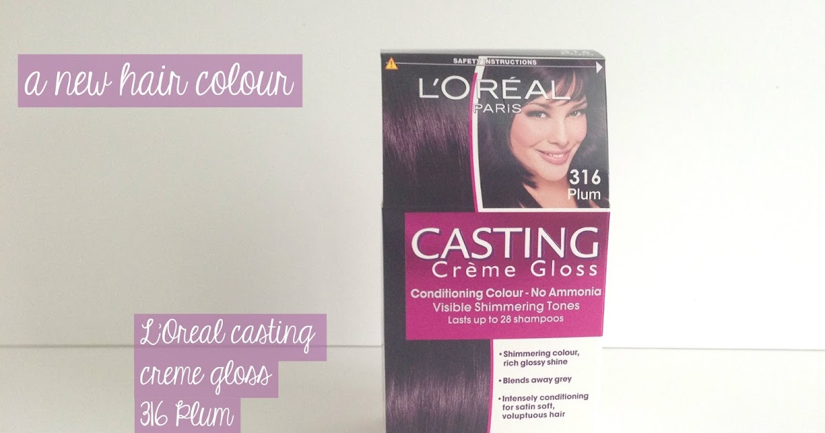 Ribena Coloured Hair With L Oreal Casting Creme Gloss In 316 Plum