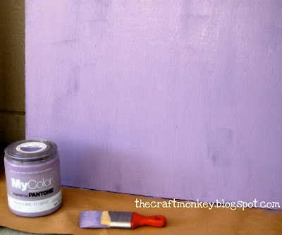 Plywood painted purple