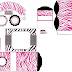 Mini Kit Cebra Rosa para Imprimir Gratis.