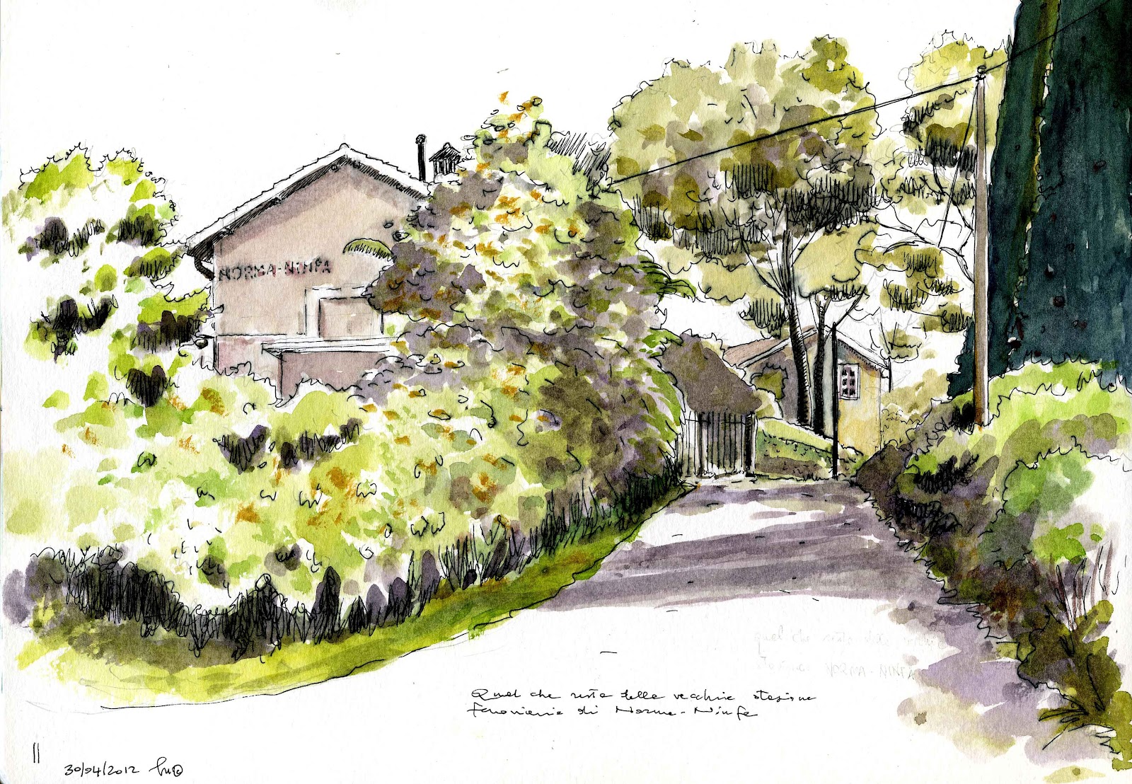 Urban sketchers italy: maggio 2012 Giardino disegno Laghetto