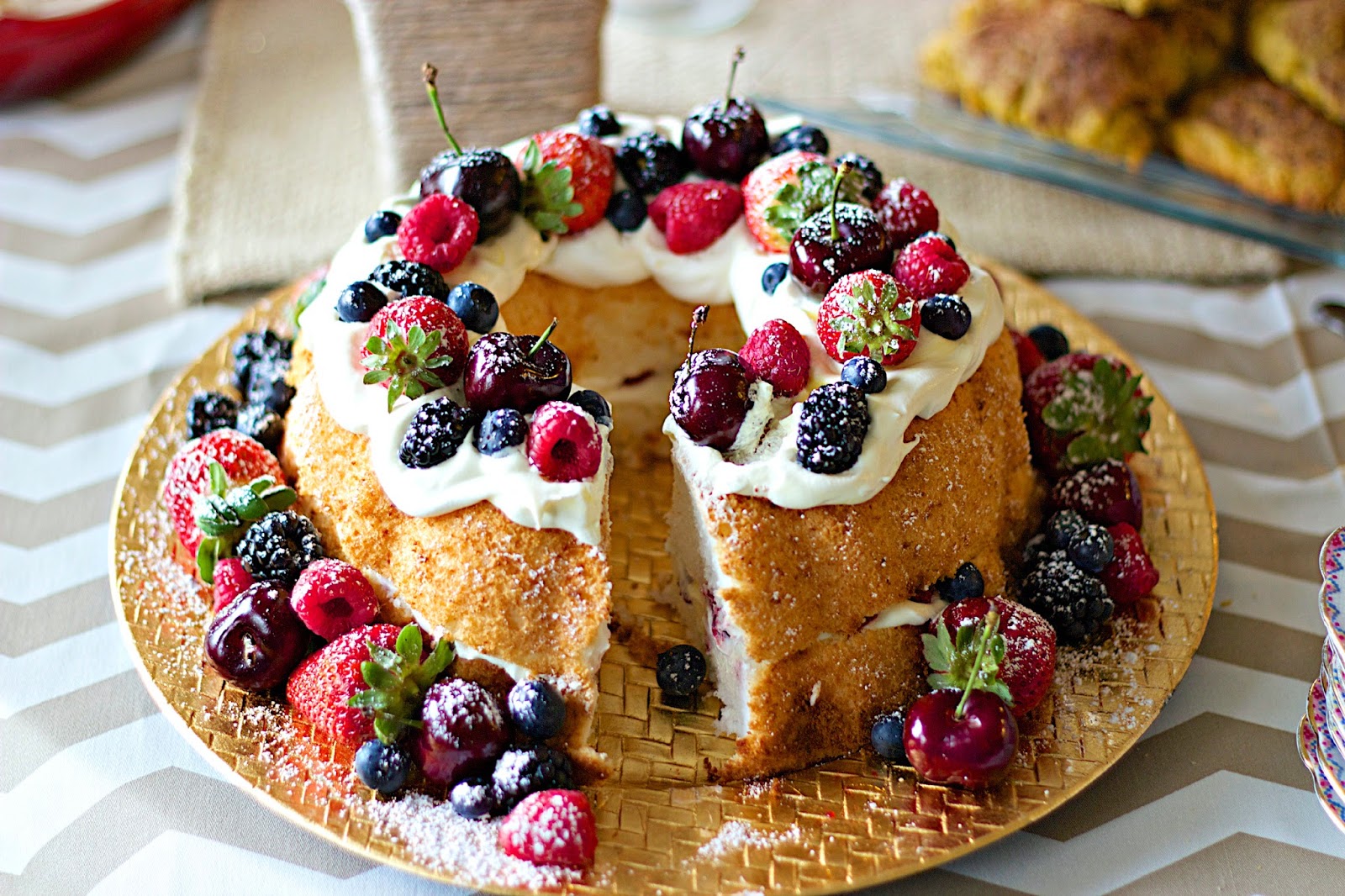 Decorating Angel Food Birthday Cake Decorating Angel Food Birthday Cake