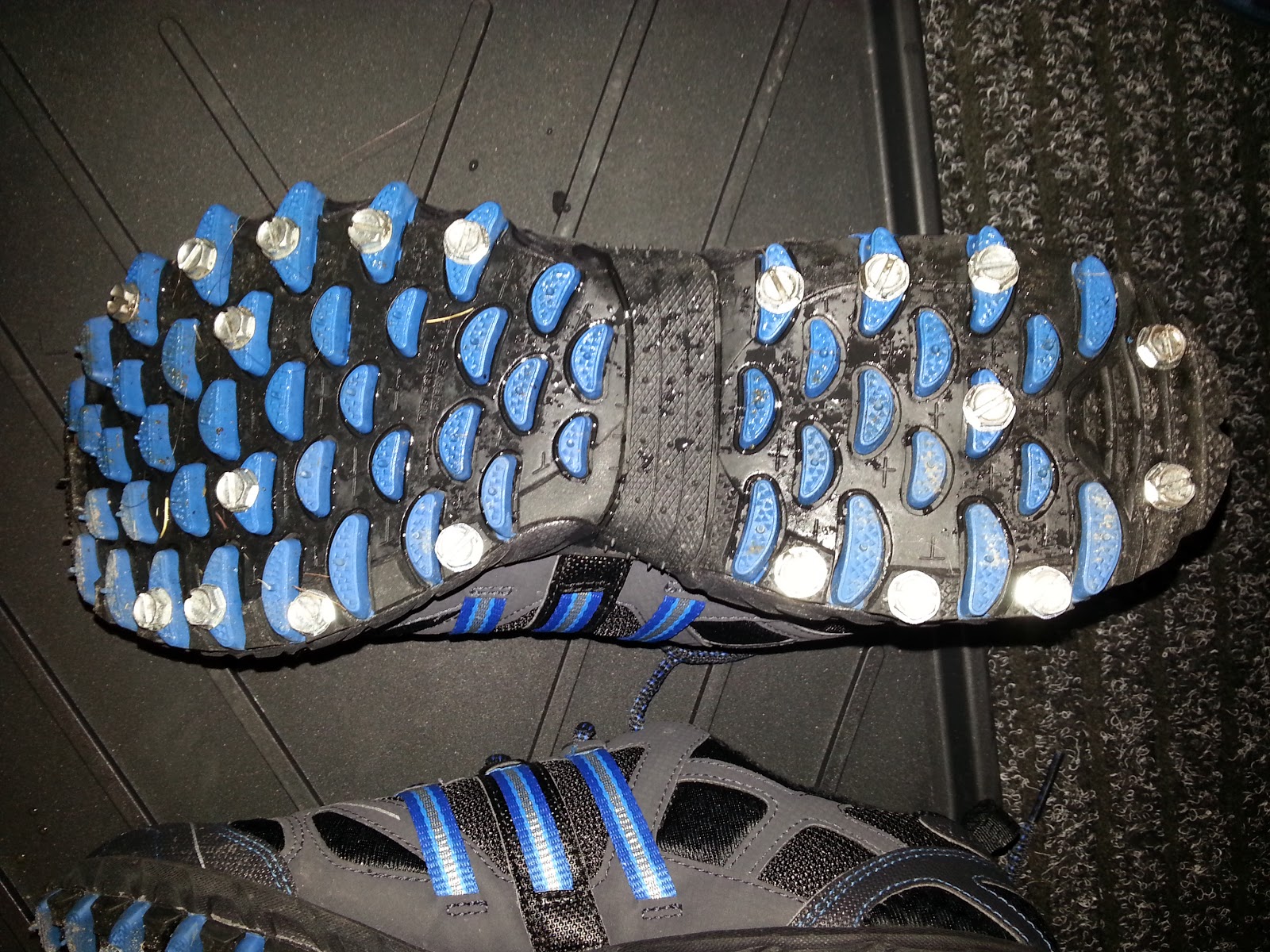 Go Diversity! Adidas Kanadia TR 3 winter running shoes with screws