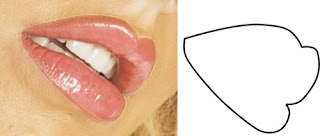 kata tutorial corel draw/gambar bibir