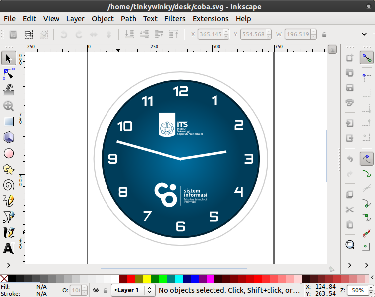 Tutorial Desain Jam Dinding (Inkscape) Damaru Studio
