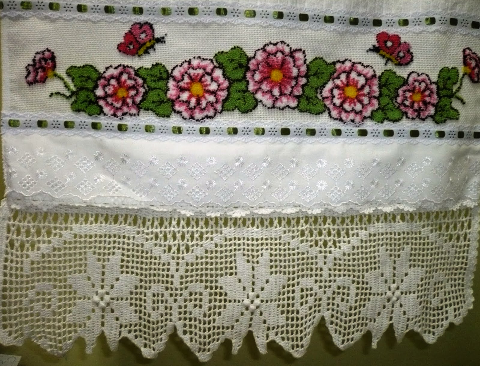 Artesanato Panessa Toalha de Rosto Bordada em Ponto Russo!! Artesanato Em Tecido Retalhos ~ Artesanato Panessa Toalha de Rosto Bordada em Ponto Russo!!