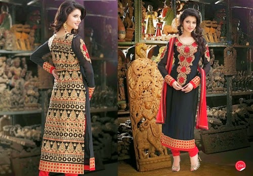 black and red long frock