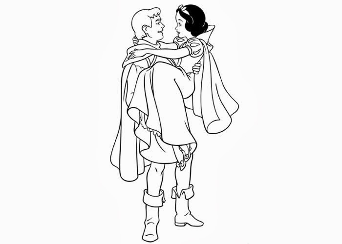 Snow White and prince coloring pages | Free Coloring Pages and Coloring ...