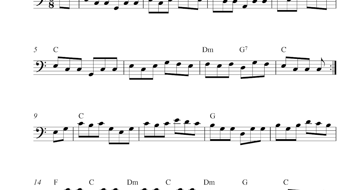 Free easy cello sheet music, The Irish Washerwoman