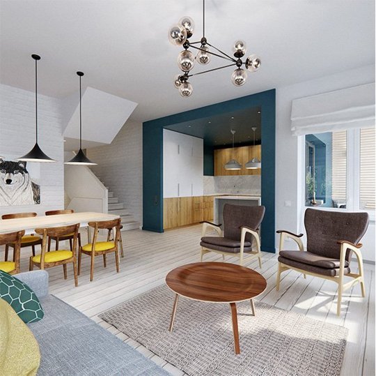 Die Wohngalerie Farbe Bewusst Eingesetzt Int2 Architects Mit Ungewohnlichen Ideen