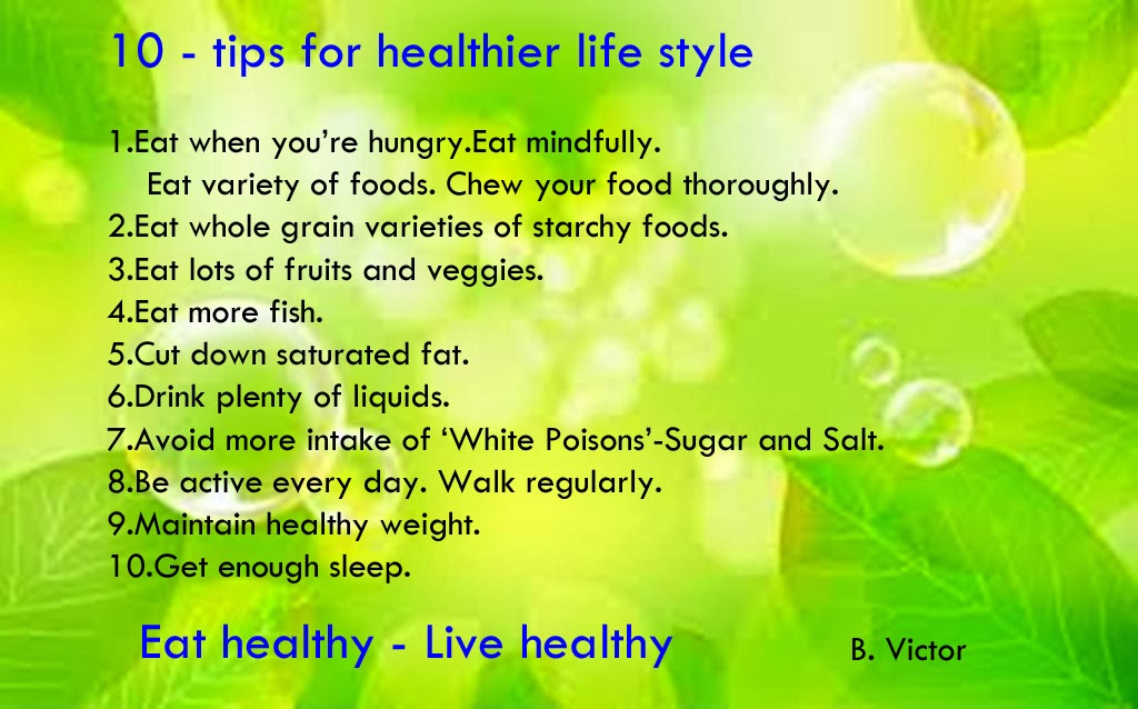 Importance of healthy lifestyle
