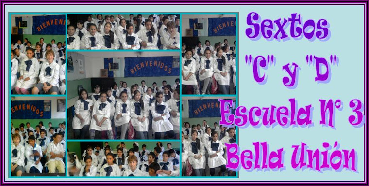 6° "C" y "D". Escuela N° 3.   Bella Union