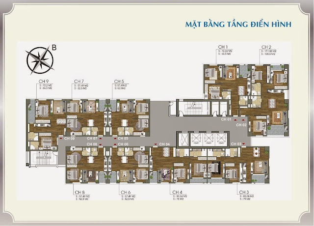 Mặt bằng tổng thể căn hộ Park View Dương Nội Hình ảnh mặt bằng căn hộ Park View Dương Nội