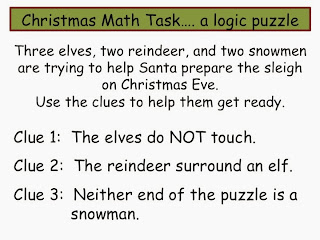 cut these out so they each had their own strip of characters to manipulate as they talked through the clues i gave each person a strip and they cut each - Christmas Logic Puzzles cut these out so they each had their own strip of characters to manipulate as they talked through the clues i gave each person a strip and they cut each - Christmas Logic Puzzles