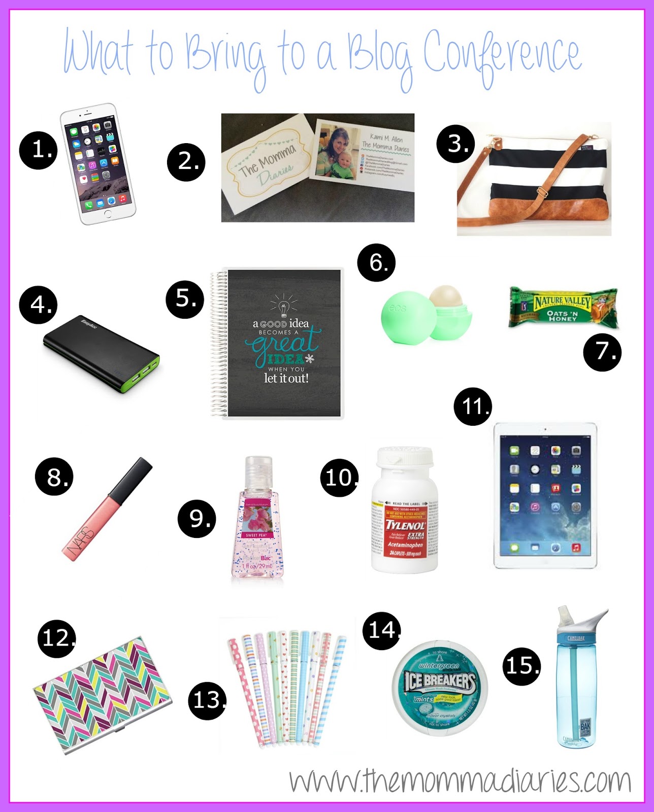 What to Bring to a Blog Conference The Momma Diaries