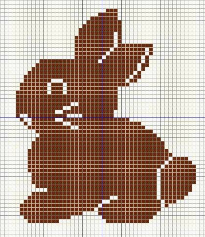 Easter bunny rabbit cross stitch pattern marshmallow candy bunnies cute easy instant download chart