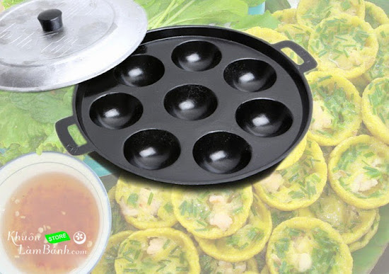 Khuôn Làm Bánh Khọt 8 lỗ Khuôn Làm Bánh Khọt 8 lỗ