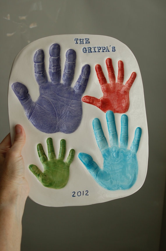 Hand Print Ceramic Keepsakes With Family In Mind