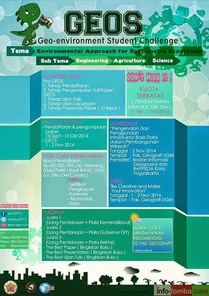 GEOENVIRONMENT STUDENT CHALLENGE (GEOS) 2014