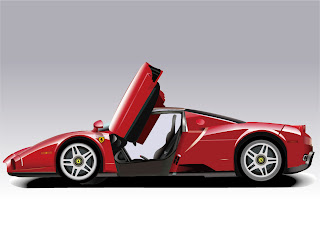 赤いフェラーリ Red Ferrari イラスト素材