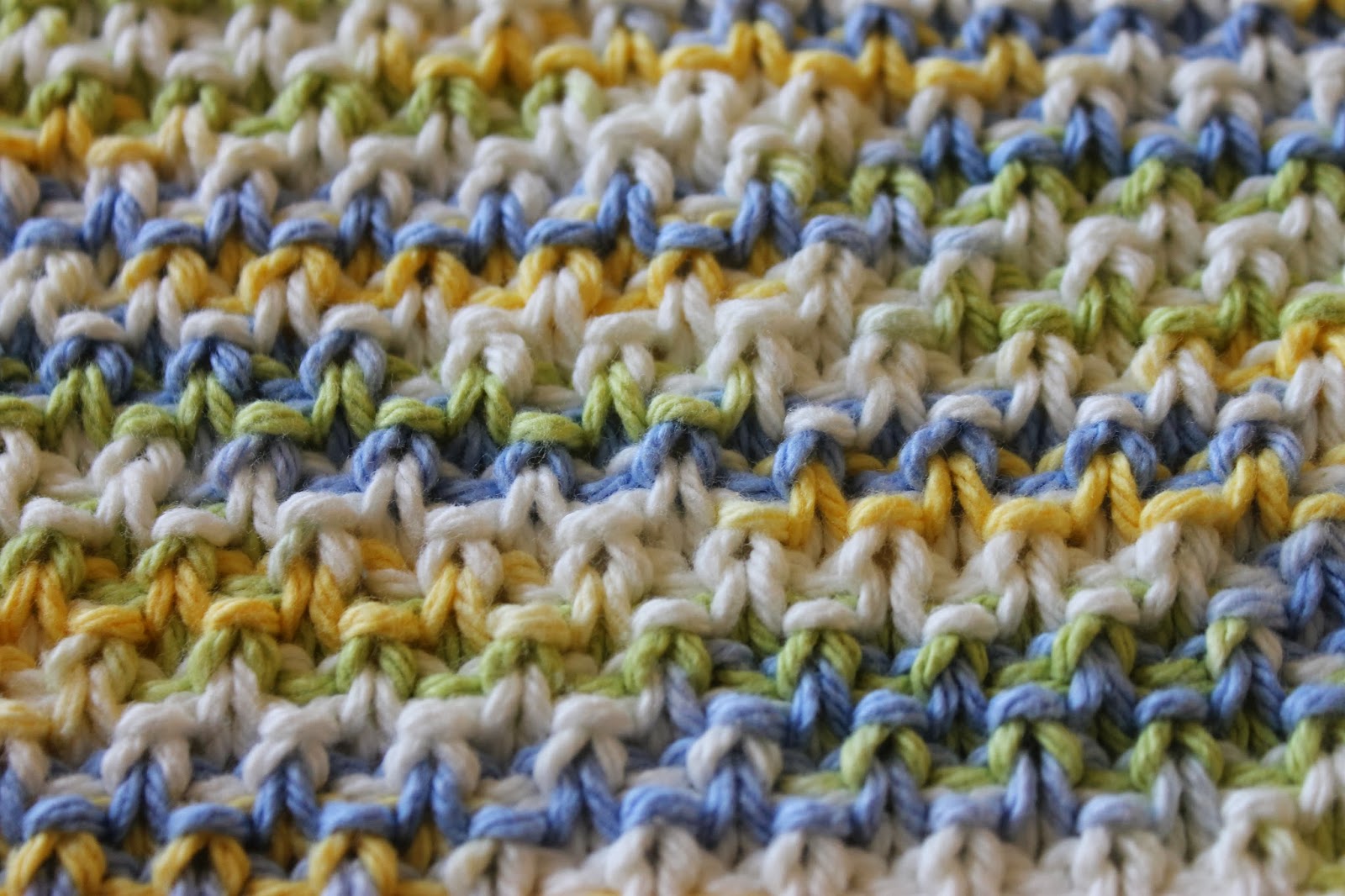 Stay@Home Stitchings: Moss Stitch Dishcloth