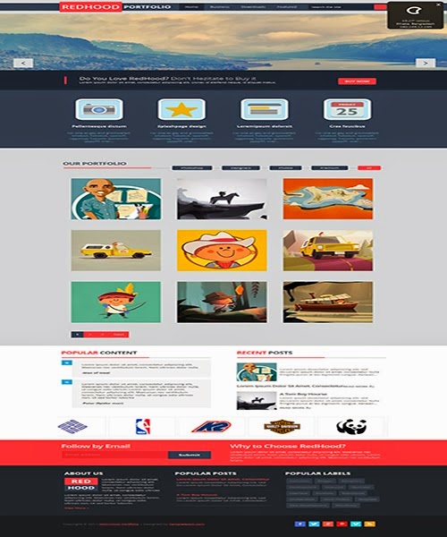 blogger portfolio theme