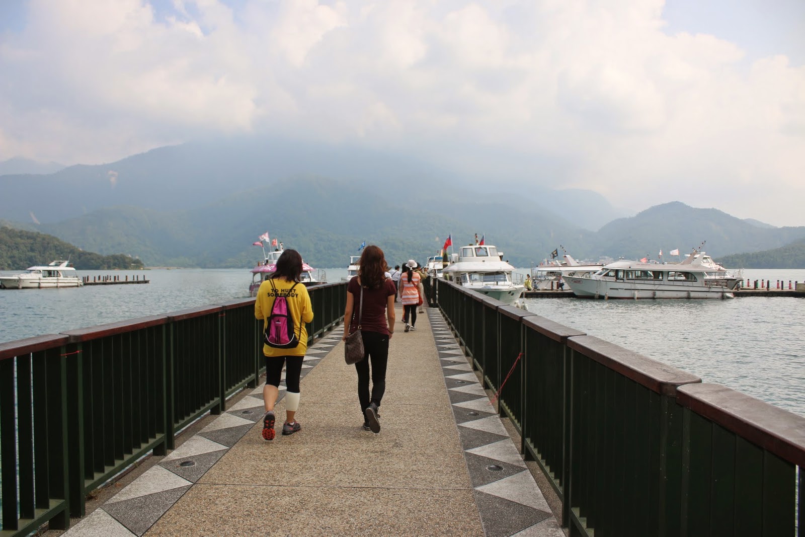 Heading for a ferry ride to enjoy the scenic view of Sun Moon Lake in Taiwan Heading for a ferry ride to enjoy the scenic view of Sun Moon Lake in Taiwan