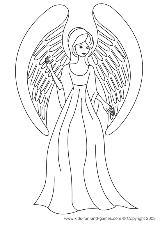 Angel Coloring Pages Letscoloringpages Angel Coloring Pages Letscoloringpages