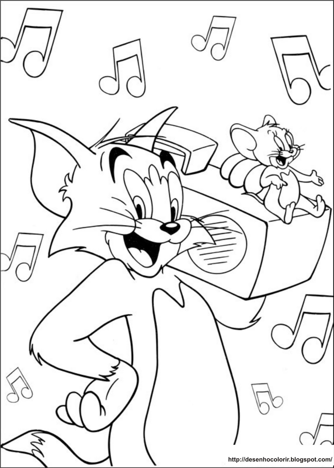 Fazendo a Minha Festa para Colorir Tom e Jerry Imagens para Colorir!