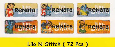 Label Nama Lilo and Stitch