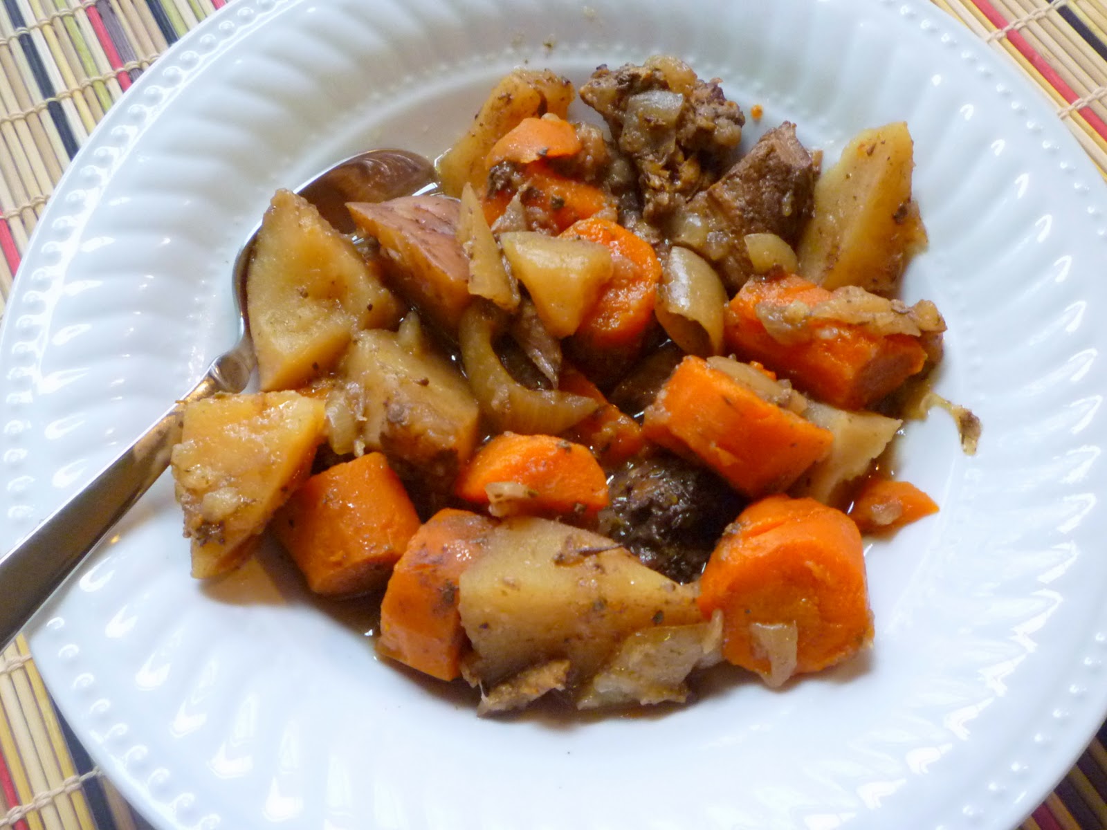What's Baking in the Crock Pot Apple Cider Beef Stew