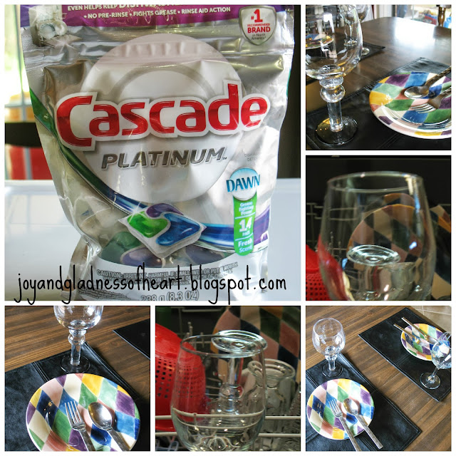 dishes clean with cascade platinum pac