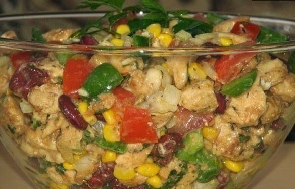 Вкусный салат без майонеза Вкусный салат без майонеза