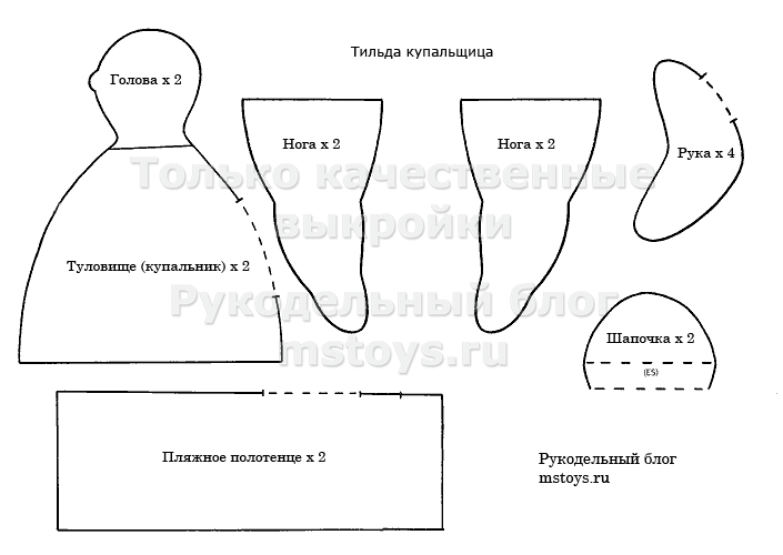 Кукла купальщица выкройка Кукла купальщица выкройка
