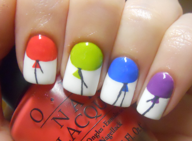 holy manicures colorful balloon