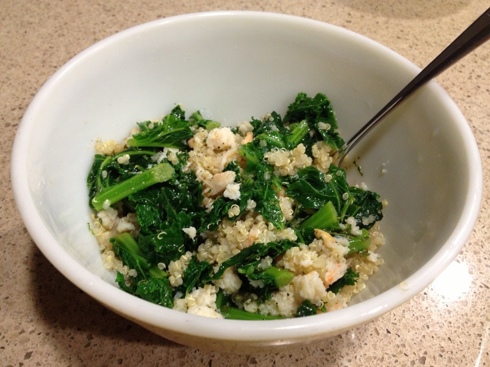 Workout Eat Repeat Crab & Kale Quinoa Salad