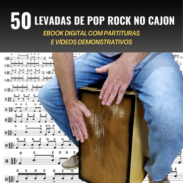 Clique a foto e conheça o Guia prático de Cajon com 50 Levadas de Pop Rock