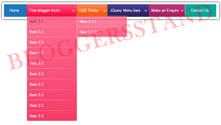 Stylish jquery menu bar Stylish jquery menu bar